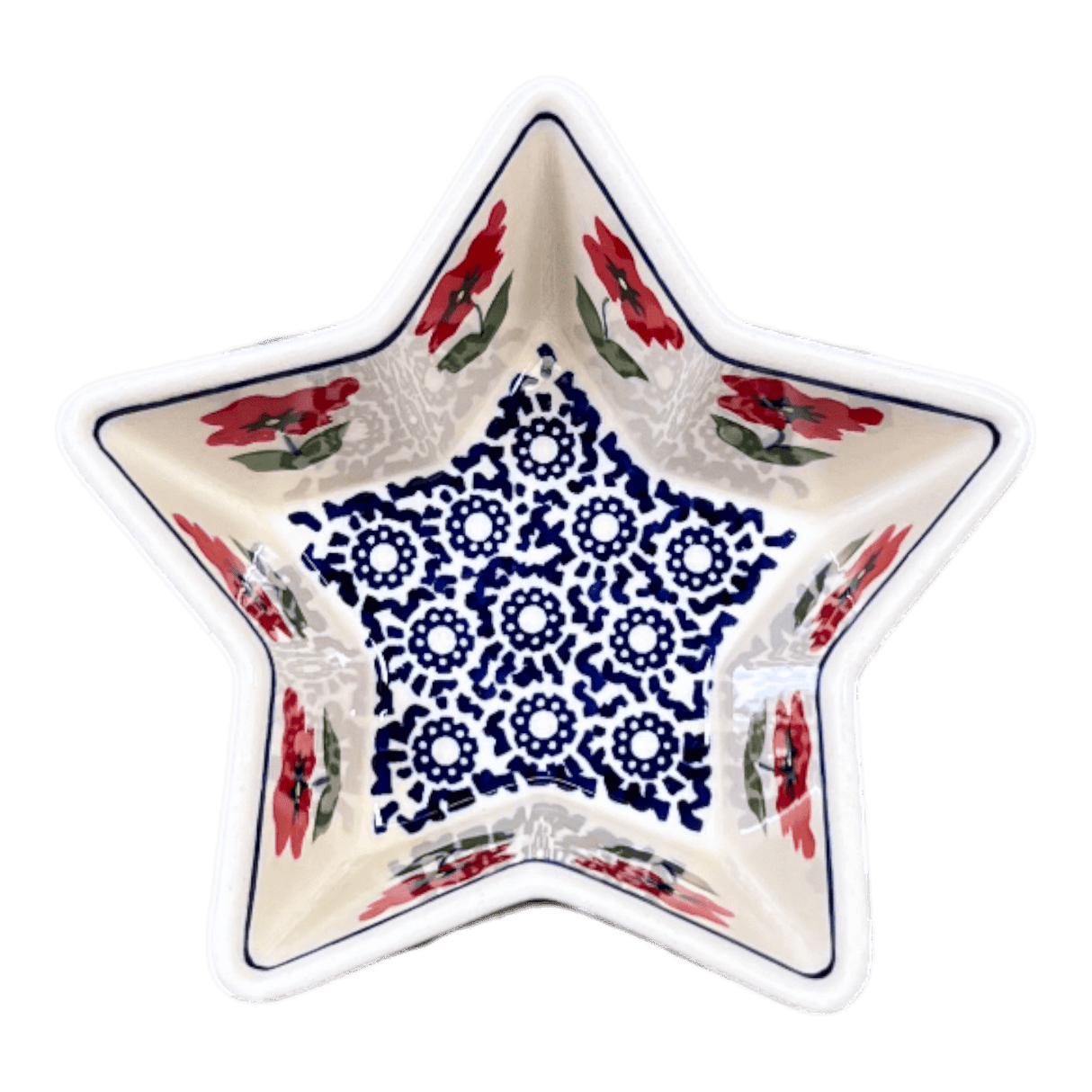 Bowl, Star-Shaped, Small, Manufaktura (M046) in "Poppy Garden" by Maufaktura | M046T-EJ01
