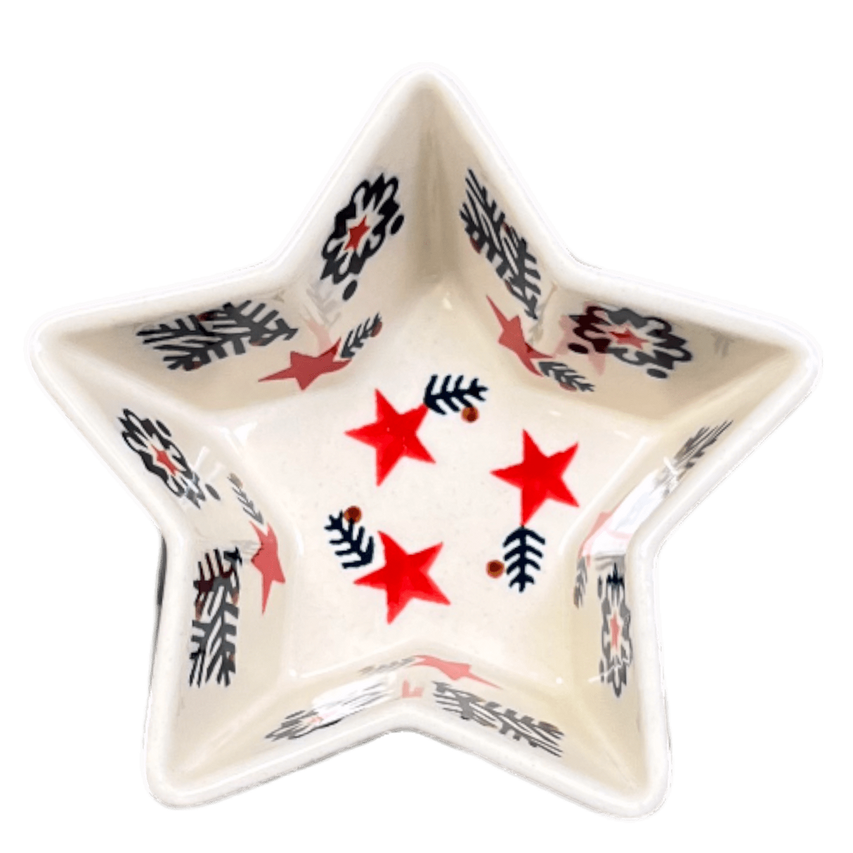 Bowl, Star-Shaped, Small, Manufaktura (M046) in "Evergreen Stars" by Maufaktura | M046T-PZGG