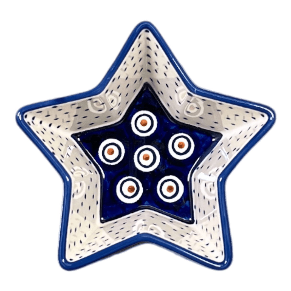 Bowl, Star-Shaped, Small, Manufaktura (M046) in "Peacock Dot" by Maufaktura | M046U-54K