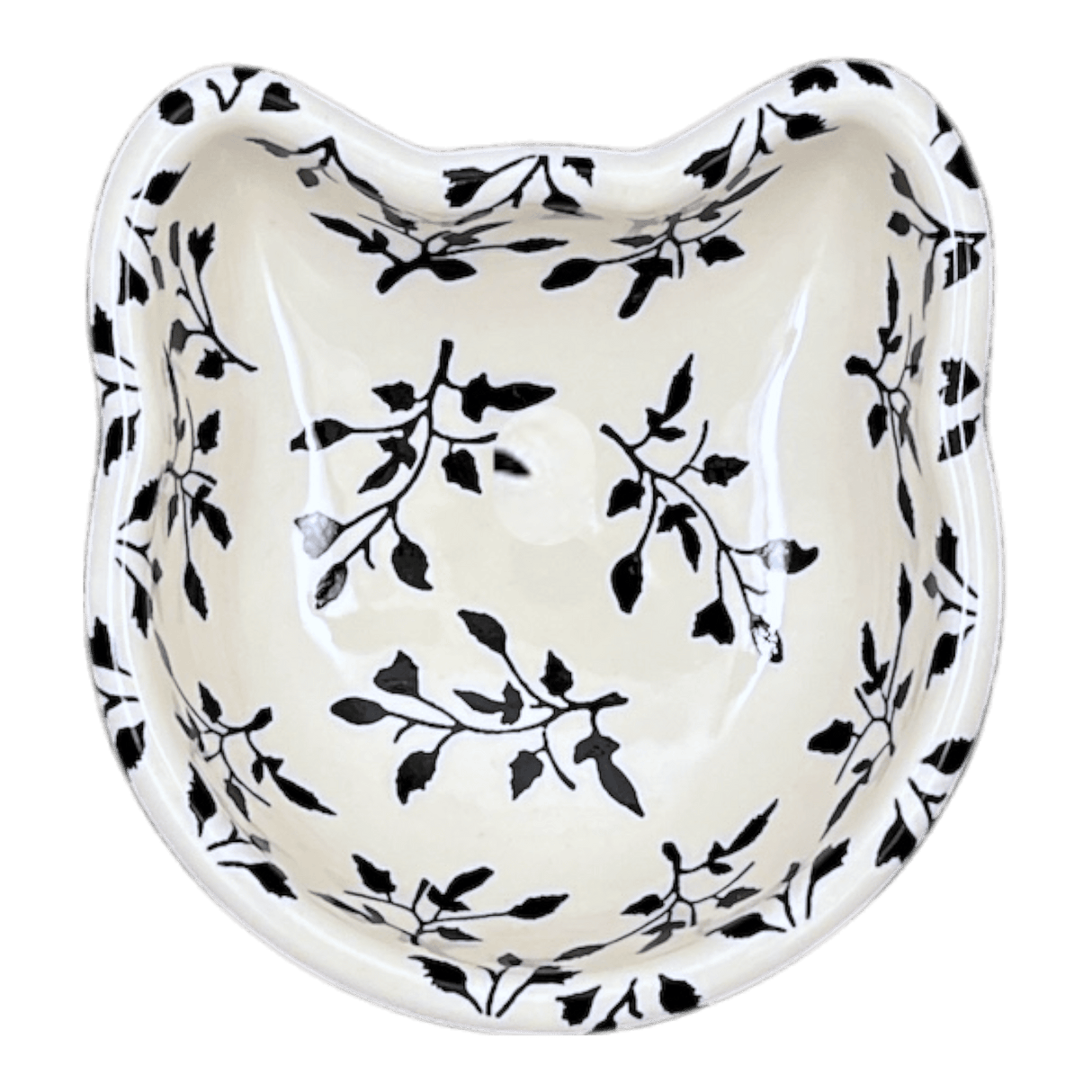 Bowl, Cat Bowl, 6.25" x 6" in "Black Spray" by Manufaktura | M047T-LISC