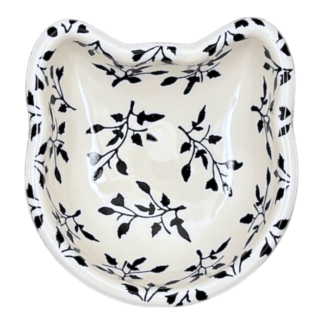 Bowl, Cat Bowl, 6.25" x 6" in "Black Spray" by Manufaktura | M047T-LISC