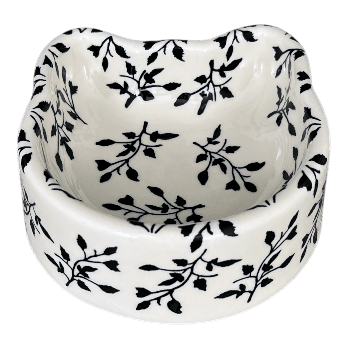 Bowl, Cat Bowl, 6.25" x 6" in "Black Spray" by Manufaktura | M047T-LISC