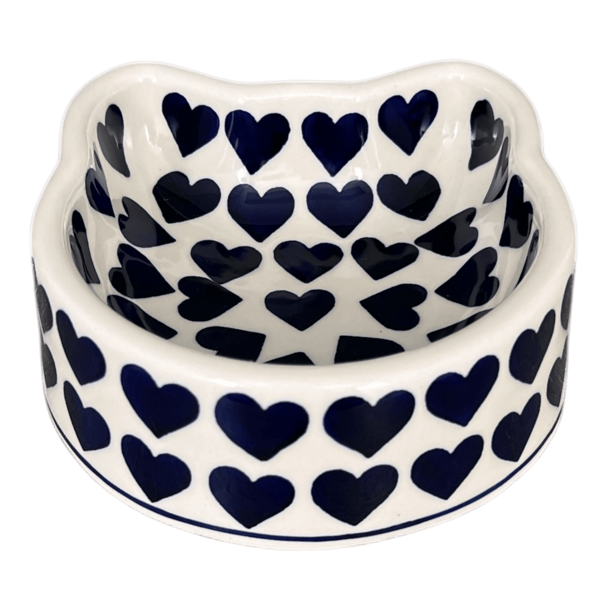 Bowl, Cat Bowl, 6.25" x 6" in "Whole Hearted" by Manufaktura | M047T-SEDU