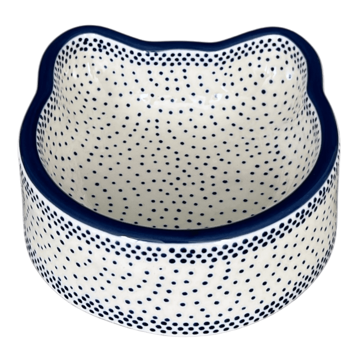 Bowl, Cat Bowl, 6.25" x 6" in "Misty Blue" by Manufaktura | M047U-61A