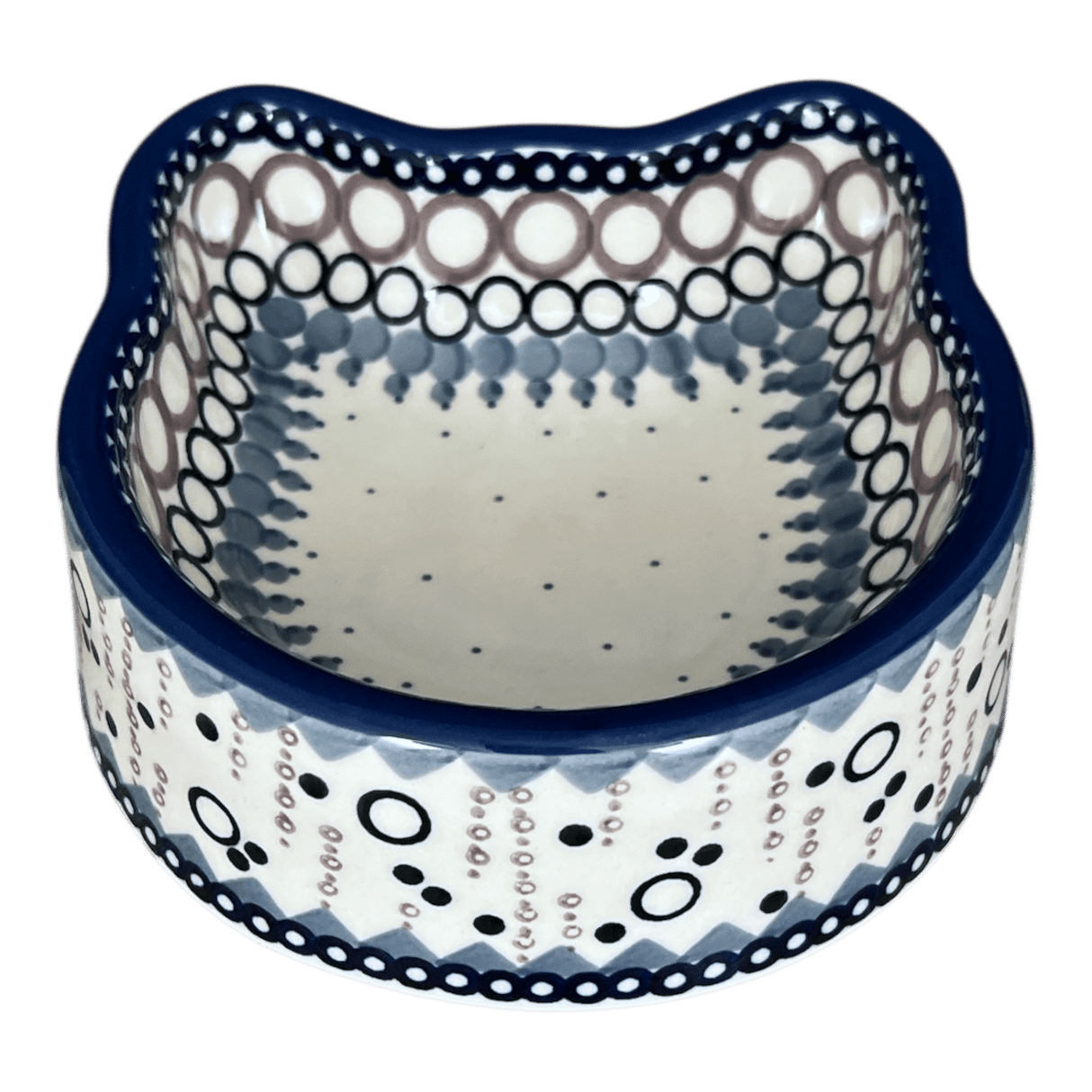 Bowl, Cat Bowl, 6.25" x 6" in "Bubble Blast" by Manufaktura | M047U-IZ23