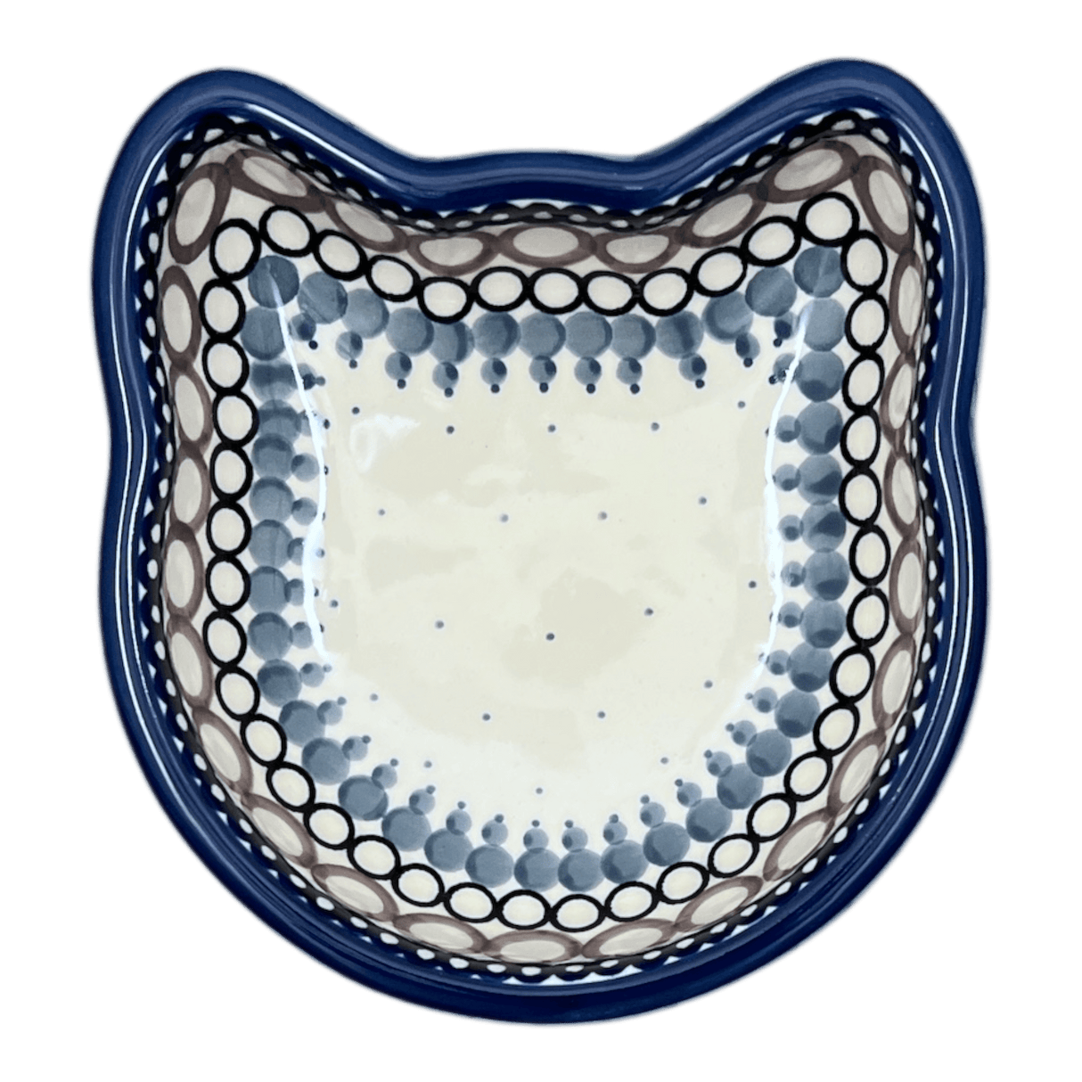 Bowl, Cat Bowl, 6.25" x 6" in "Bubble Blast" by Manufaktura | M047U-IZ23