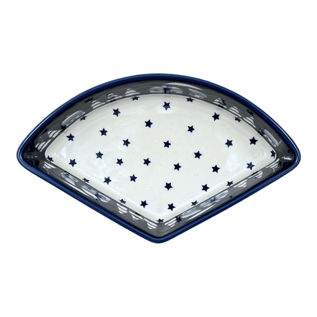 Bowl, Wedge-Shaped, 5" x 8.5" in "Winter's Eve" by Manufaktura | M048S-IBZ