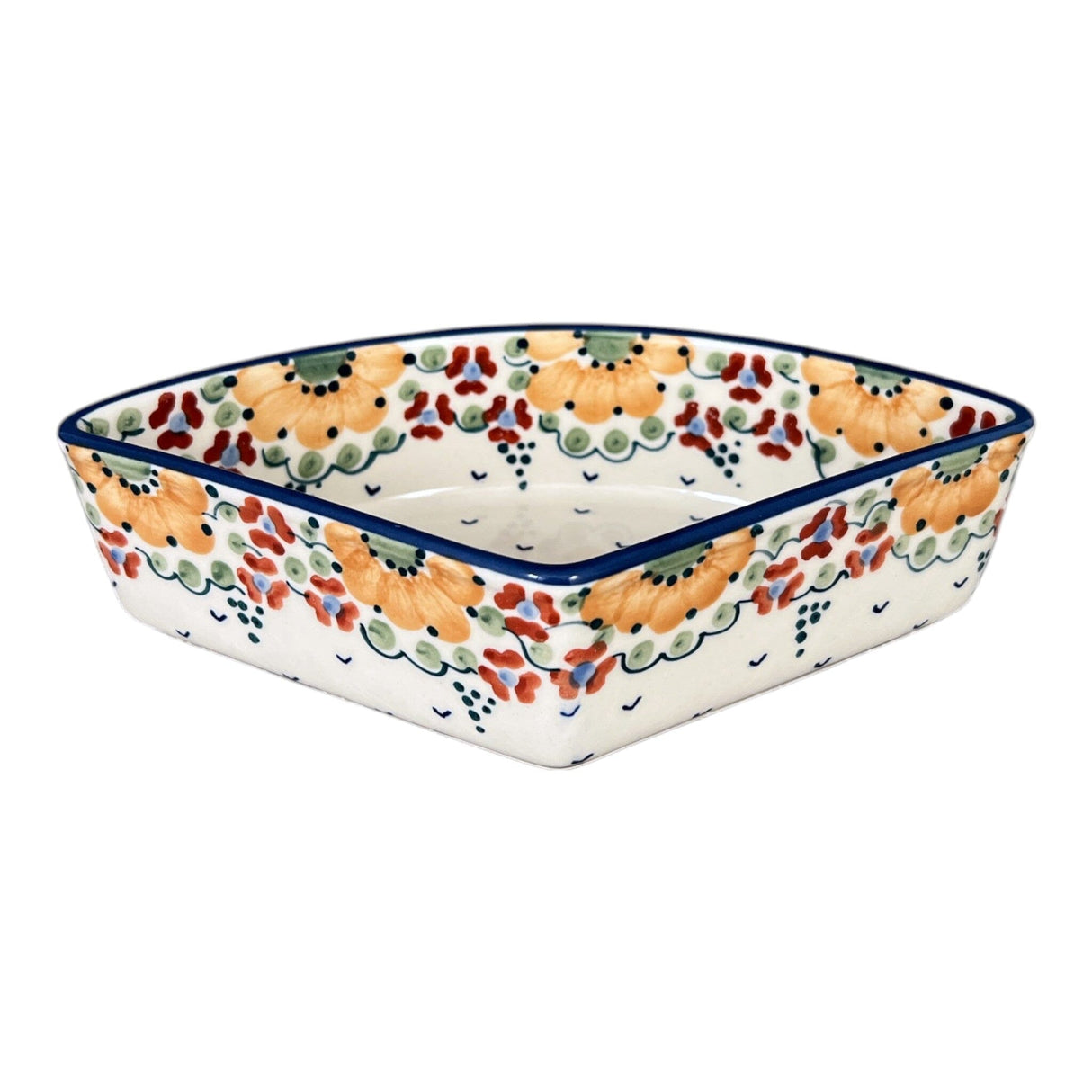 Bowl, Wedge-Shaped, 5" x 8.5" in "Autumn Harvest" by Manufaktura | M048S-LB