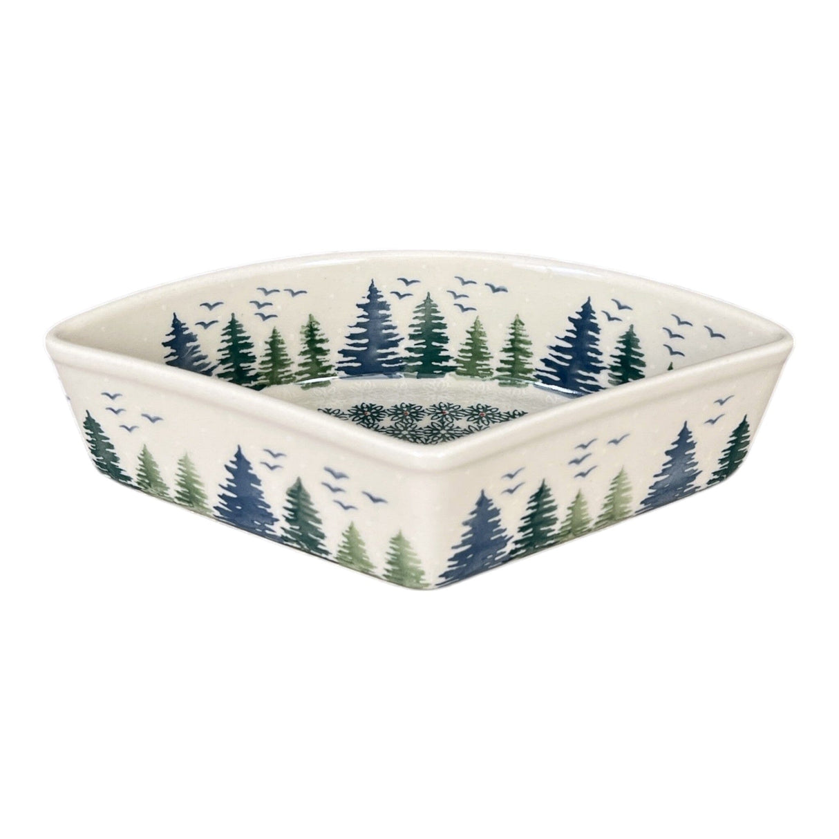 Bowl, Wedge-Shaped, 5" x 8.5" in "Pine Forest" by Manufaktura | M048S-PS29