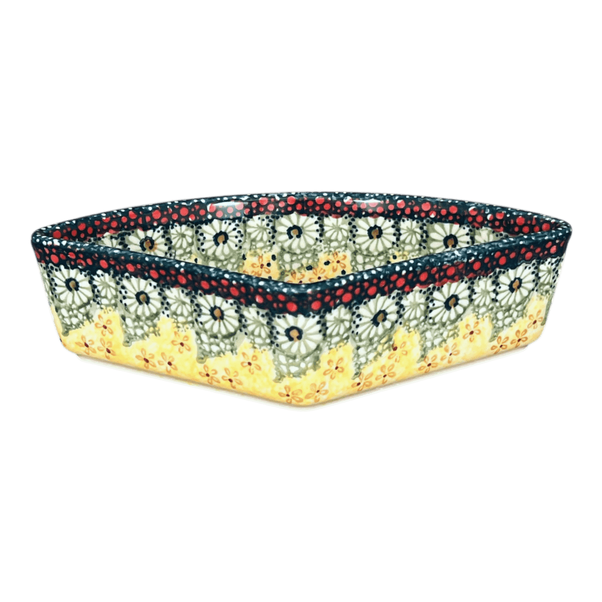 Bowl, Wedge-Shaped, 5" x 8.5" in "Sunshine Grotto" by Manufaktura | M048S-WK52