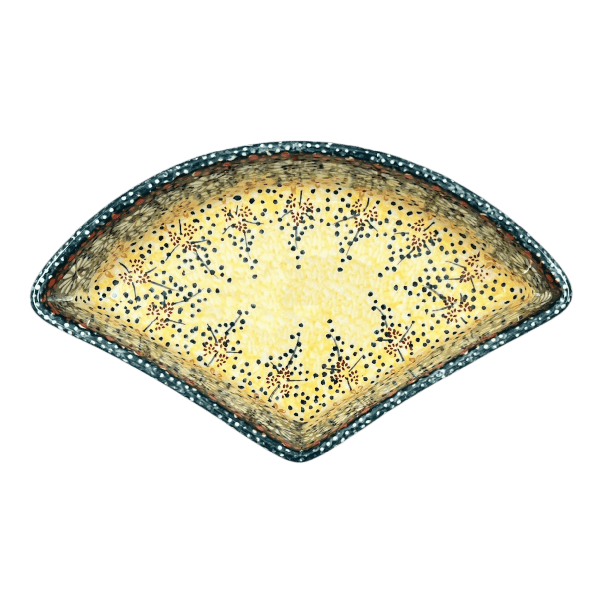 Bowl, Wedge-Shaped, 5" x 8.5" in "Sunshine Grotto" by Manufaktura | M048S-WK52