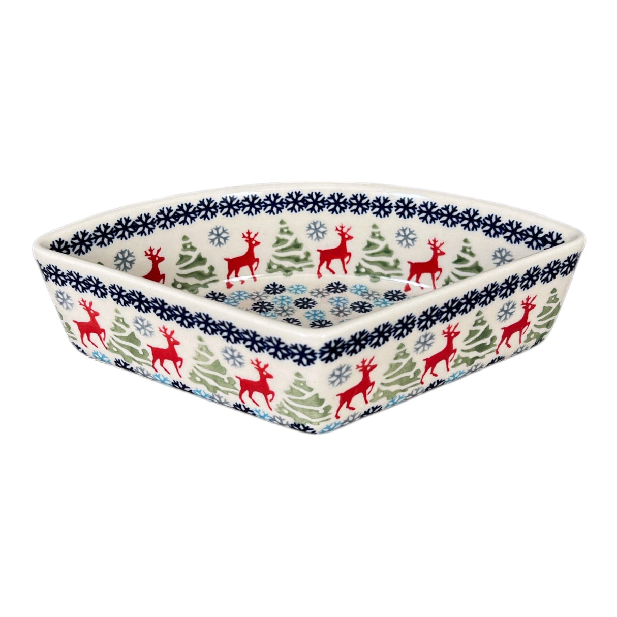 Bowl, Wedge-Shaped, 5" x 8.5" in "Reindeer Games" by Manufaktura | M048T-BL07