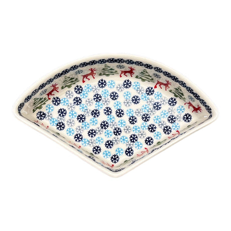 Bowl, Wedge-Shaped, 5" x 8.5" in "Reindeer Games" by Manufaktura | M048T-BL07