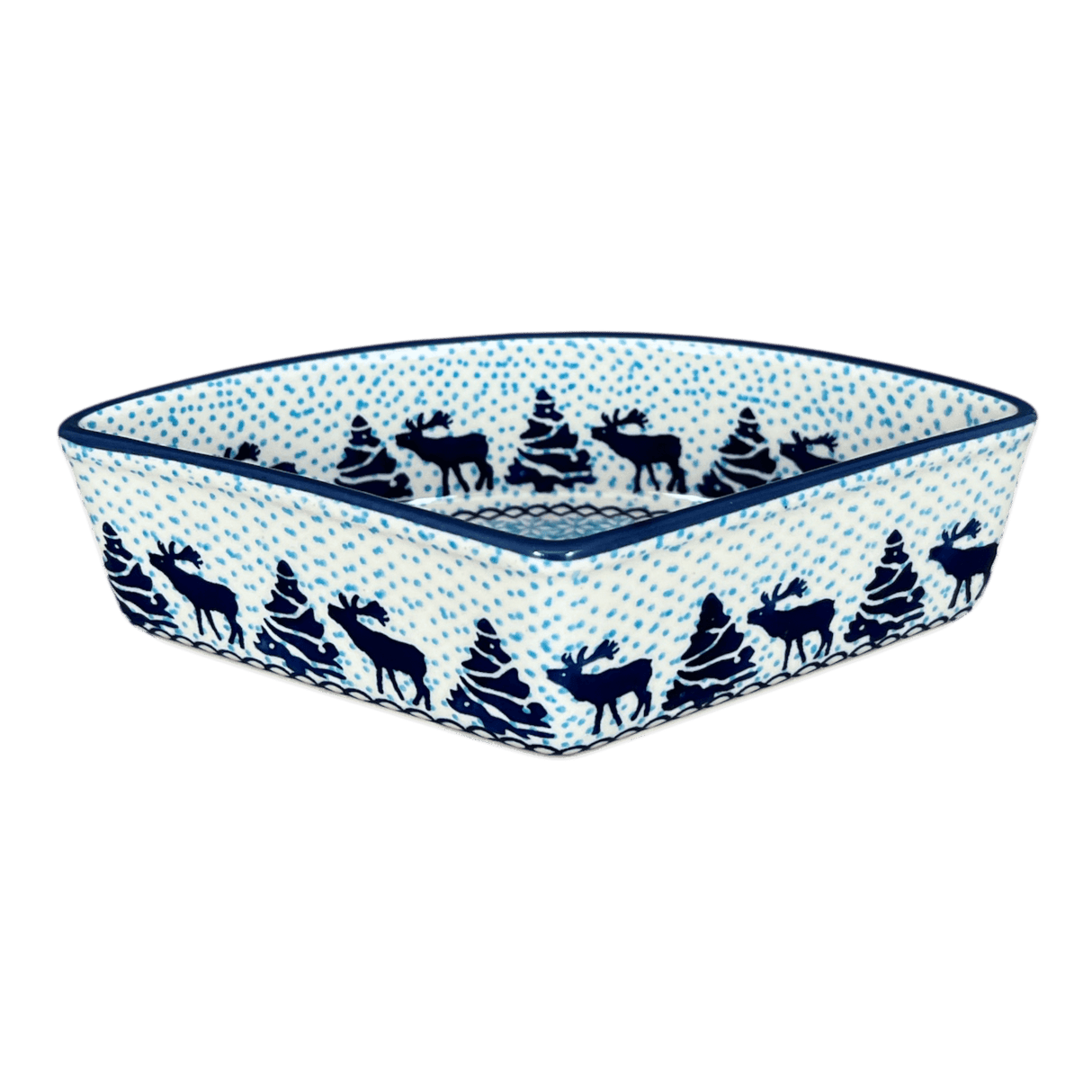 Bowl, Wedge-Shaped, 5" x 8.5" in "Peaceful Season" by Manufaktura | M048T-JG24