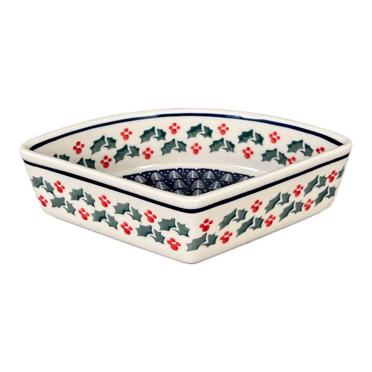 Bowl, Wedge-Shaped, 5" x 8.5" in "Holiday Cheer" by Manufaktura | M048T-NOS2