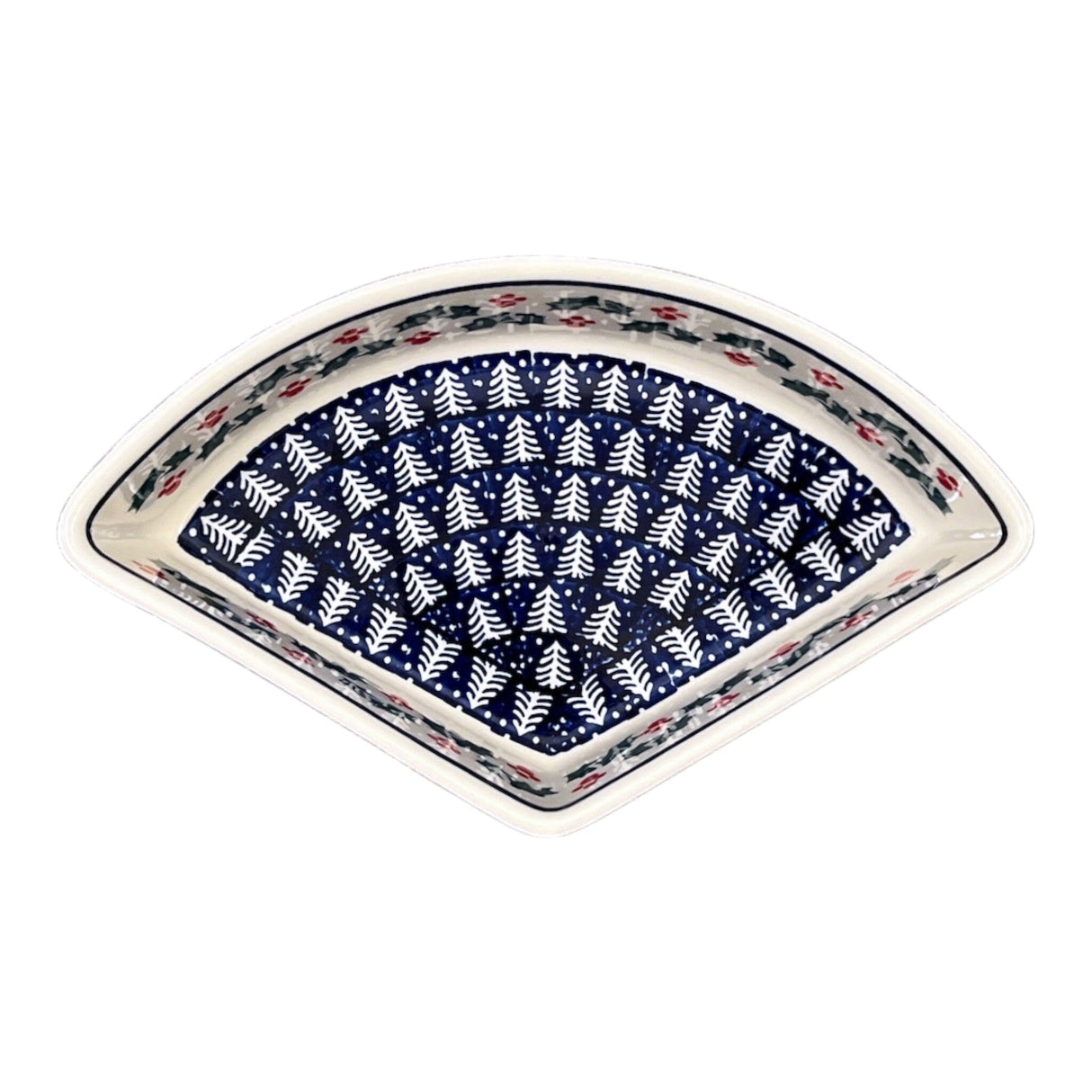 Bowl, Wedge-Shaped, 5" x 8.5" in "Holiday Cheer" by Manufaktura | M048T-NOS2