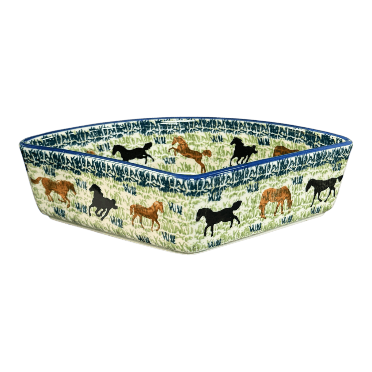 Bowl, Wedge-Shaped, 5" x 8.5" in "On the Range" by Manufaktura | M048U-INK2