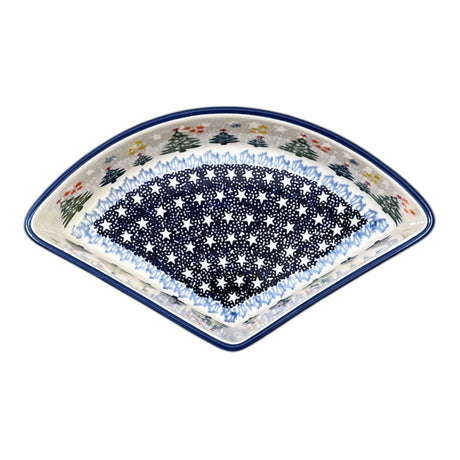 Bowl, Wedge-Shaped, 5" x 8.5" in "Festive Forest" by Manufaktura | M048U-INS6