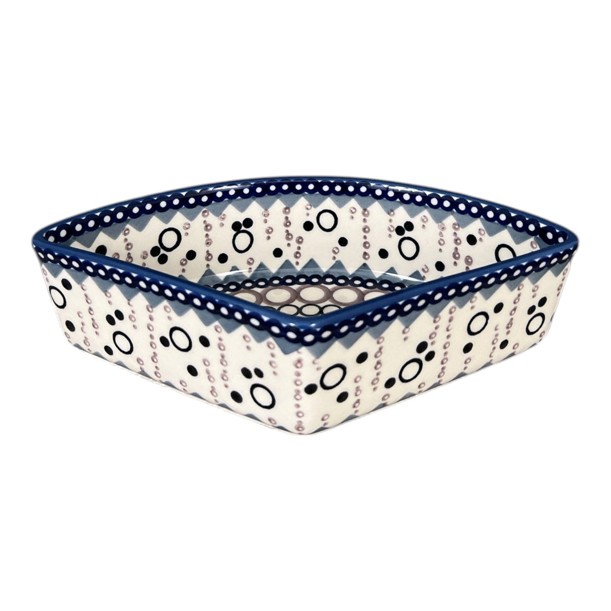 Bowl, Wedge-Shaped, 5" x 8.5" in "Bubble Blast" by Manufaktura | M048U-IZ23