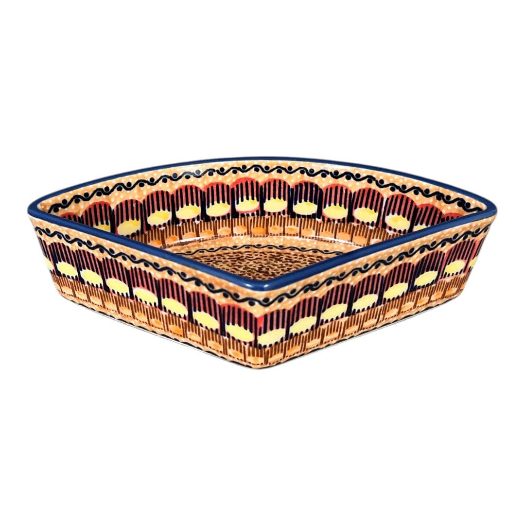 Bowl, Wedge-Shaped, 5" x 8.5" in "Desert Sunrise" by Manufaktura | M048U-KLJ