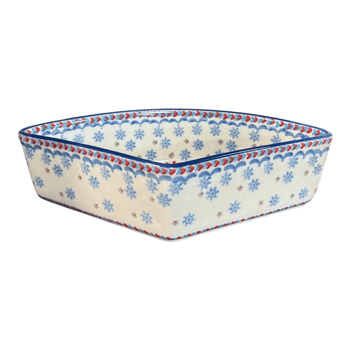 Bowl, Wedge-Shaped, 5" x 8.5" in "Snowflake Love" by Manufaktura | M048U-PS01