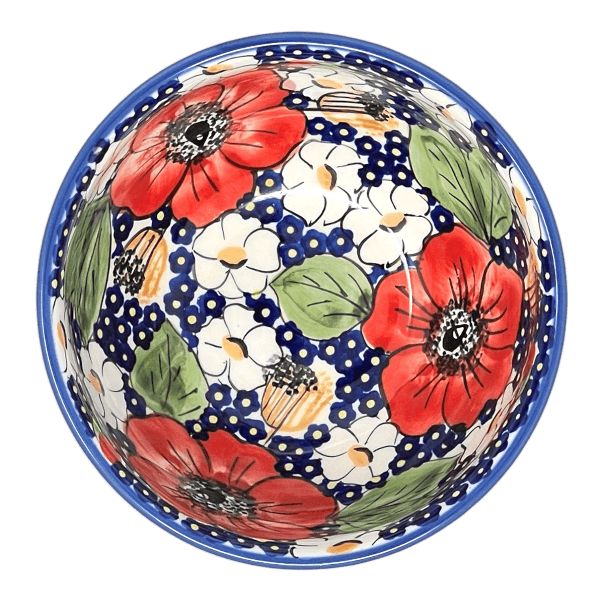Bowl, Round, Tapered, 5.25" in "Poppies & Posies" by Manufaktura | M052S-IM02
