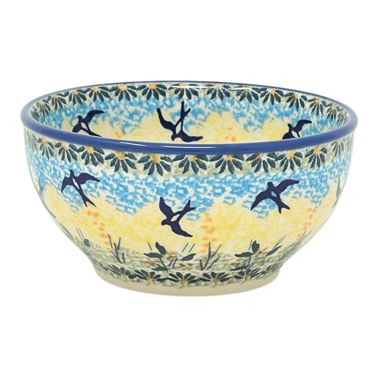 Bowl, Round, Tapered, 5.25" in "Soaring Swallows" by Manufaktura | M052S-WK57