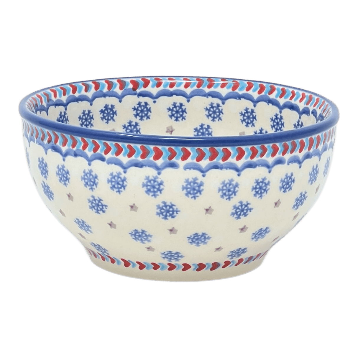 Bowl, Round, Tapered, 5.25" in "Snowflake Love" by Manufaktura | M052U-PS01