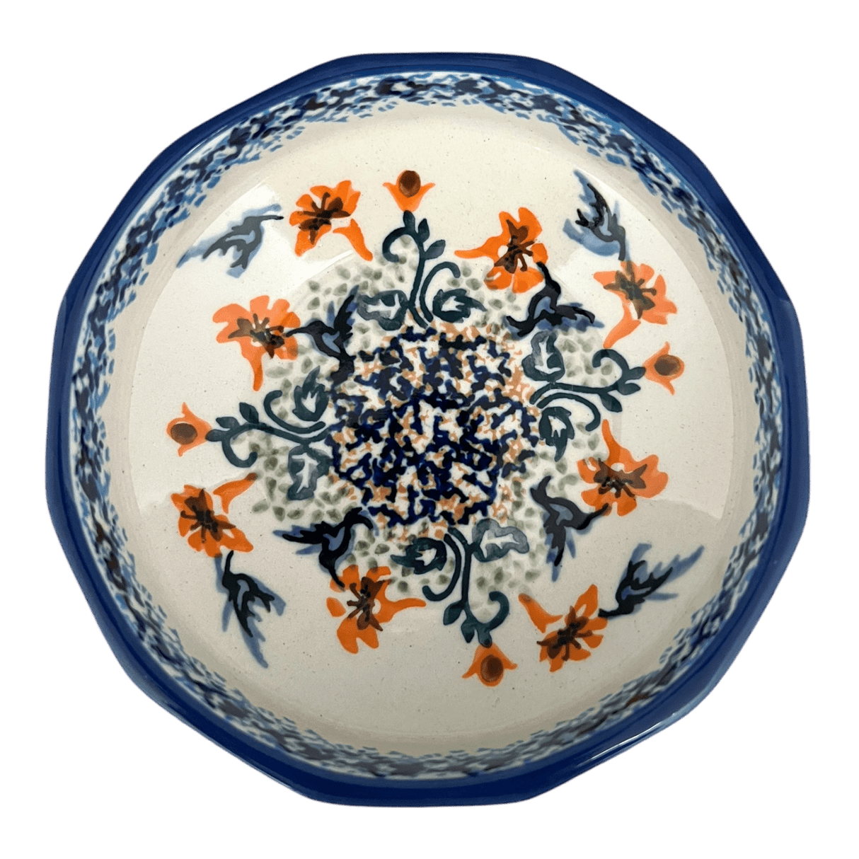 Bowl, Multiangular, 5" in "Hummingbird Harvest" by Manufaktura | M058S-JZ35