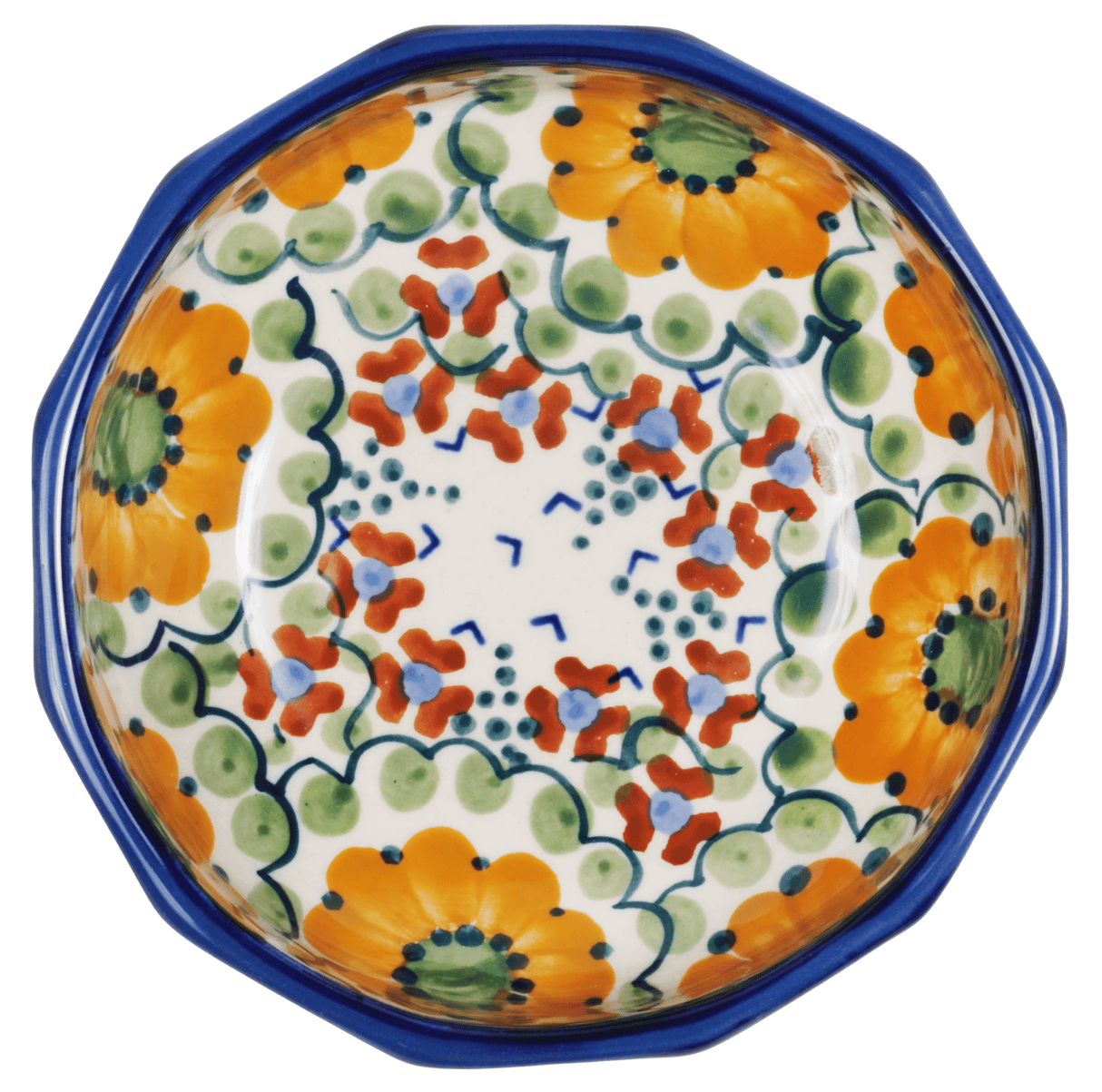 Bowl, Multiangular, 5" in "Autumn Harvest" by Manufaktura | M058S-LB