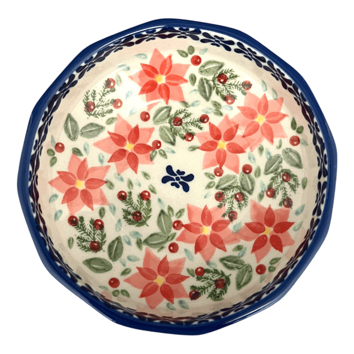 Bowl, Multiangular, 5" in "Pink Poinsettia" by Manufaktura | M058S-PS14