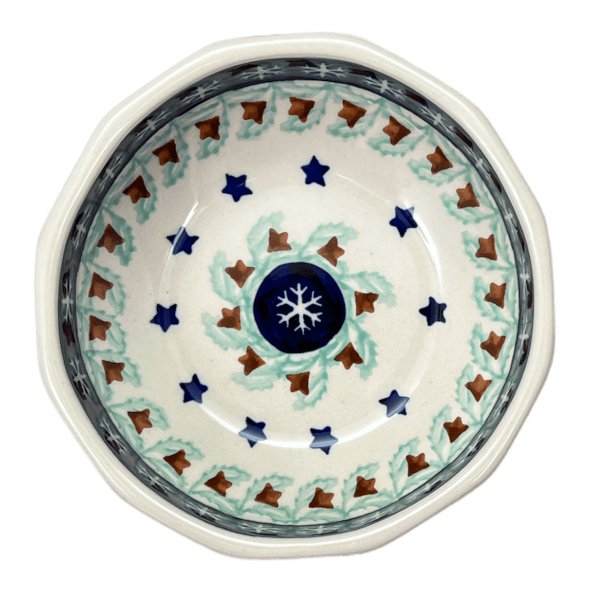 Bowl, Multiangular, 5" in "Starry Wreath" by Manufaktura | M058T-PZG
