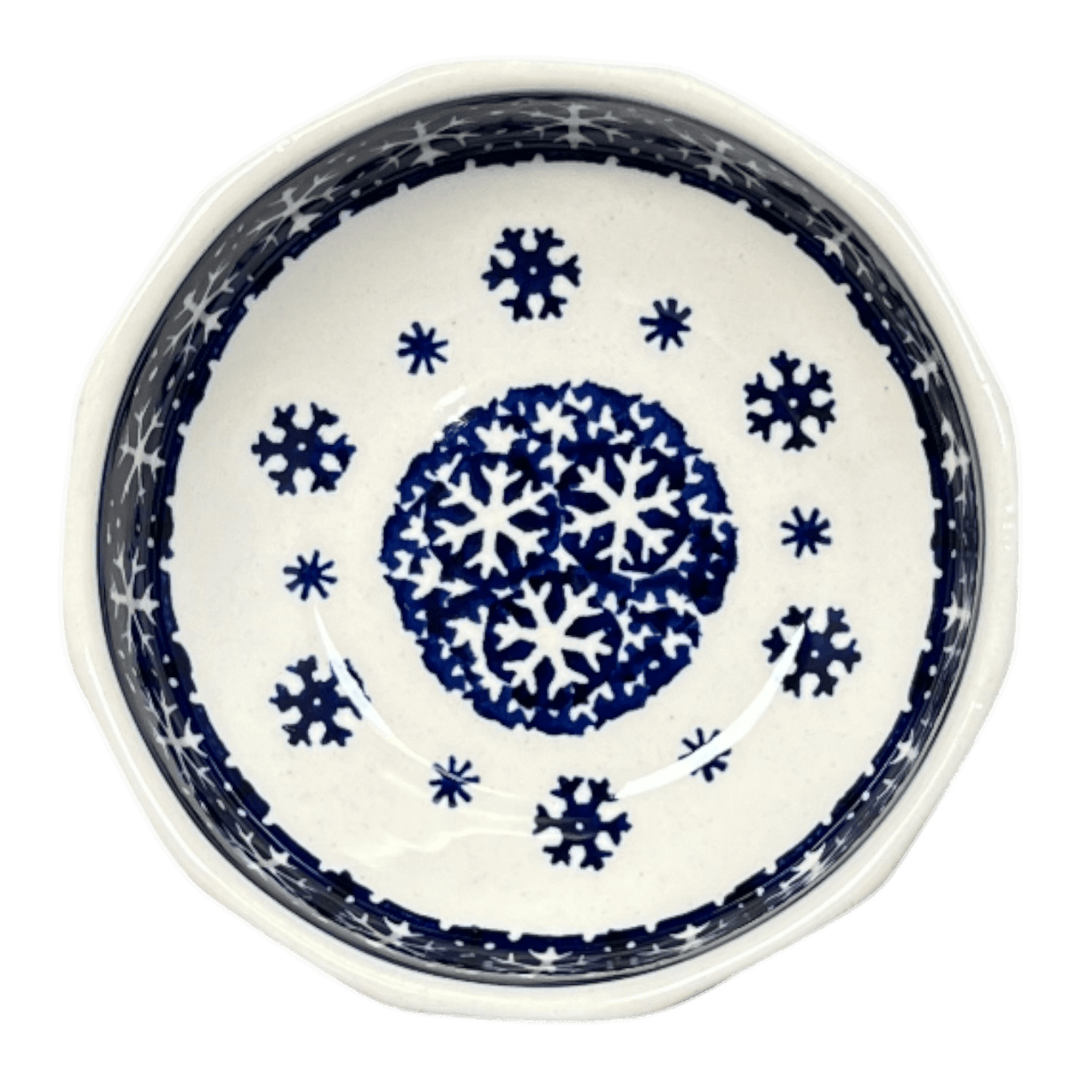 Bowl, Multiangular, 5" in "Snow Drift" by Manufaktura | M058T-PZ