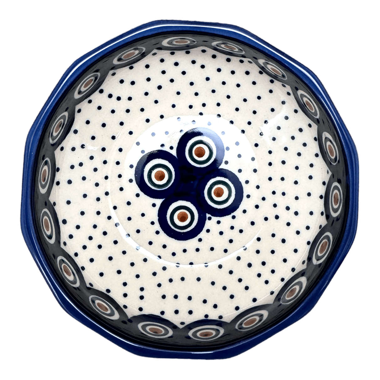 Bowl, Multiangular, 5" in "Peacock Dot" by Manufaktura | M058U-54K