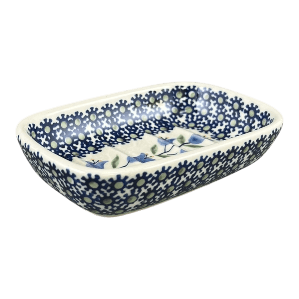 Soap Dish, Rectangular, 5" x 3.25" in "Lily of the Valley" by Manufaktura | M063T-ASD