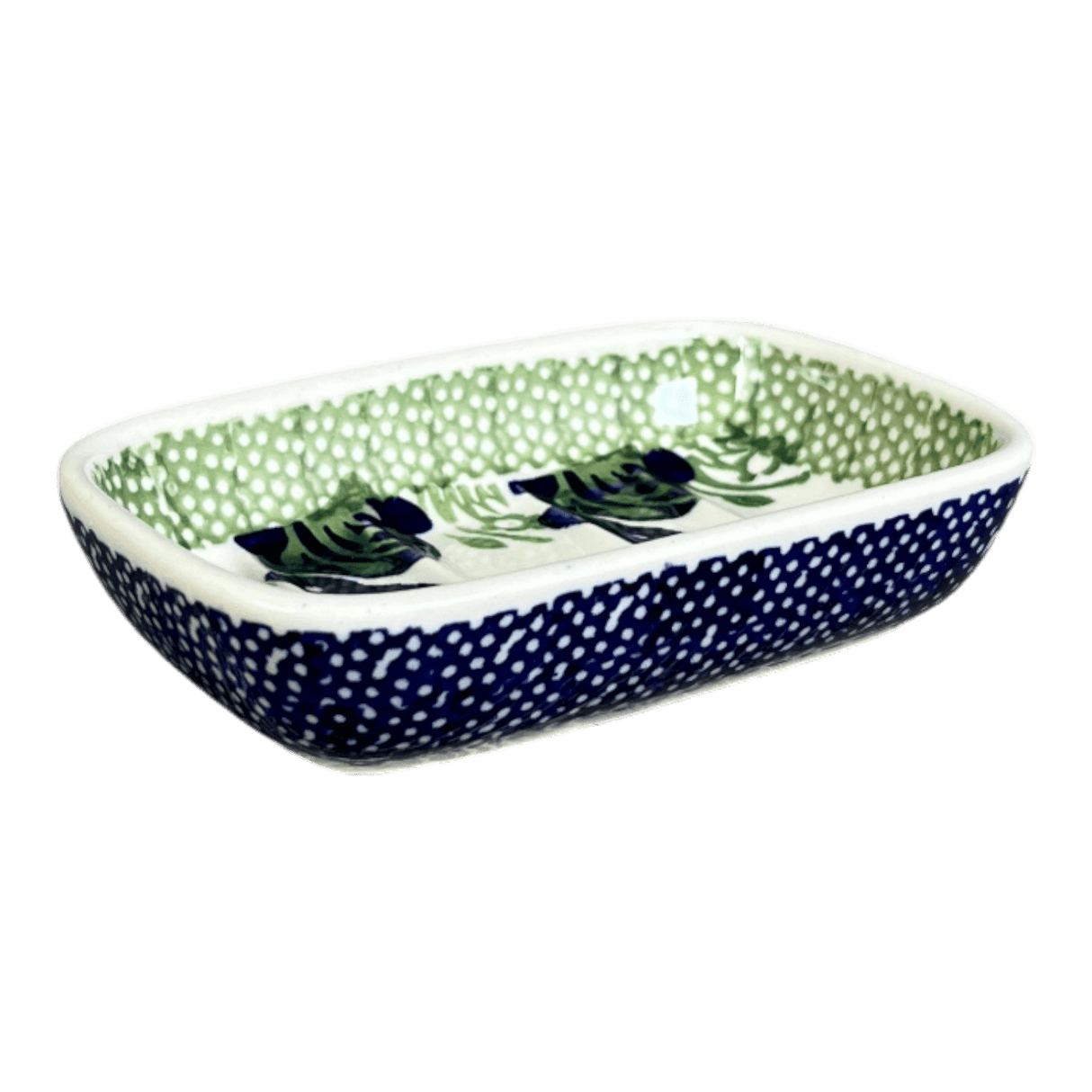 Soap Dish, Rectangular, 5" x 3.25" in "Bunny Love" by Manufaktura | M063T-P324