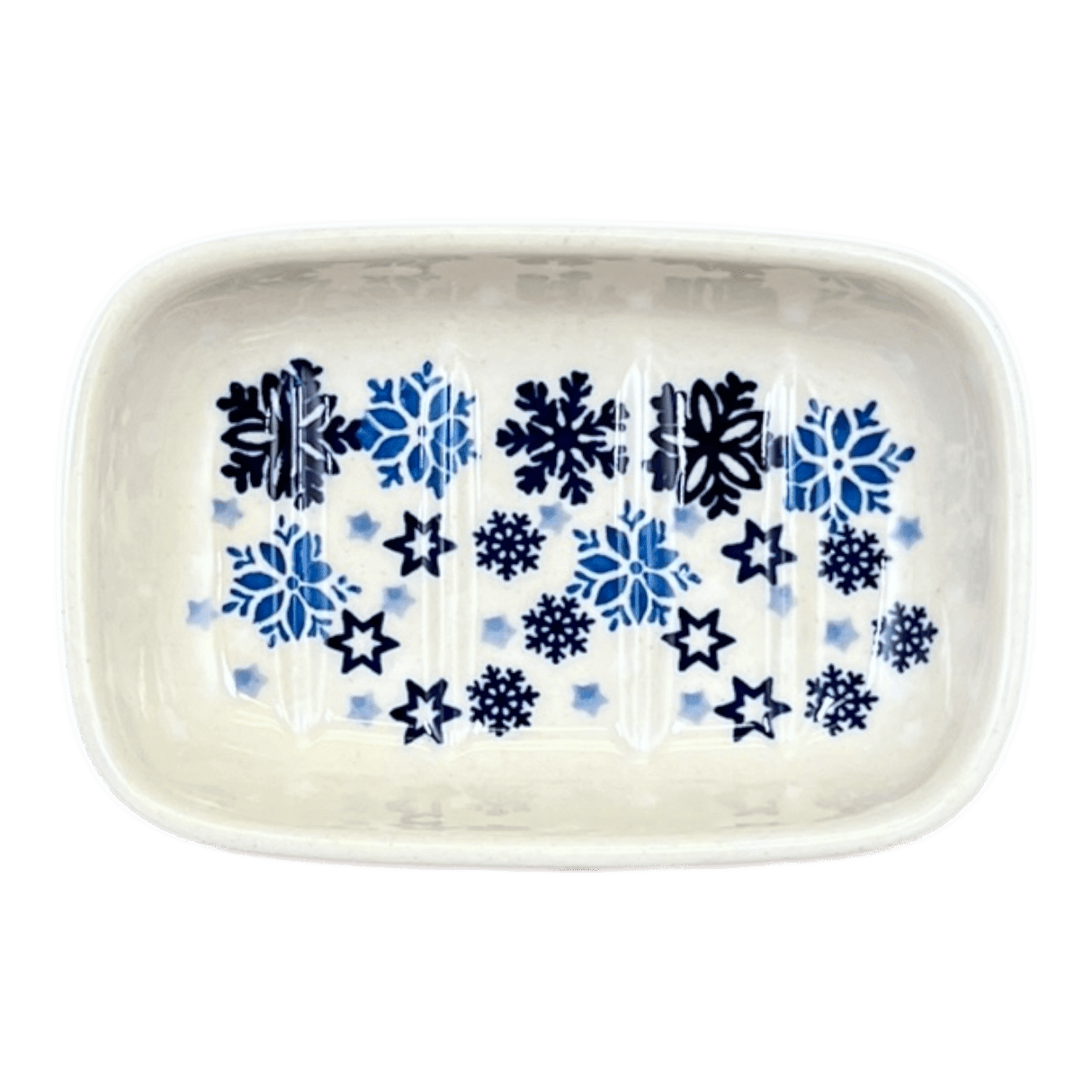 Soap Dish, Rectangular, 5" x 3.25" in "Snowstorm" by Manufaktura | M063T-PS36