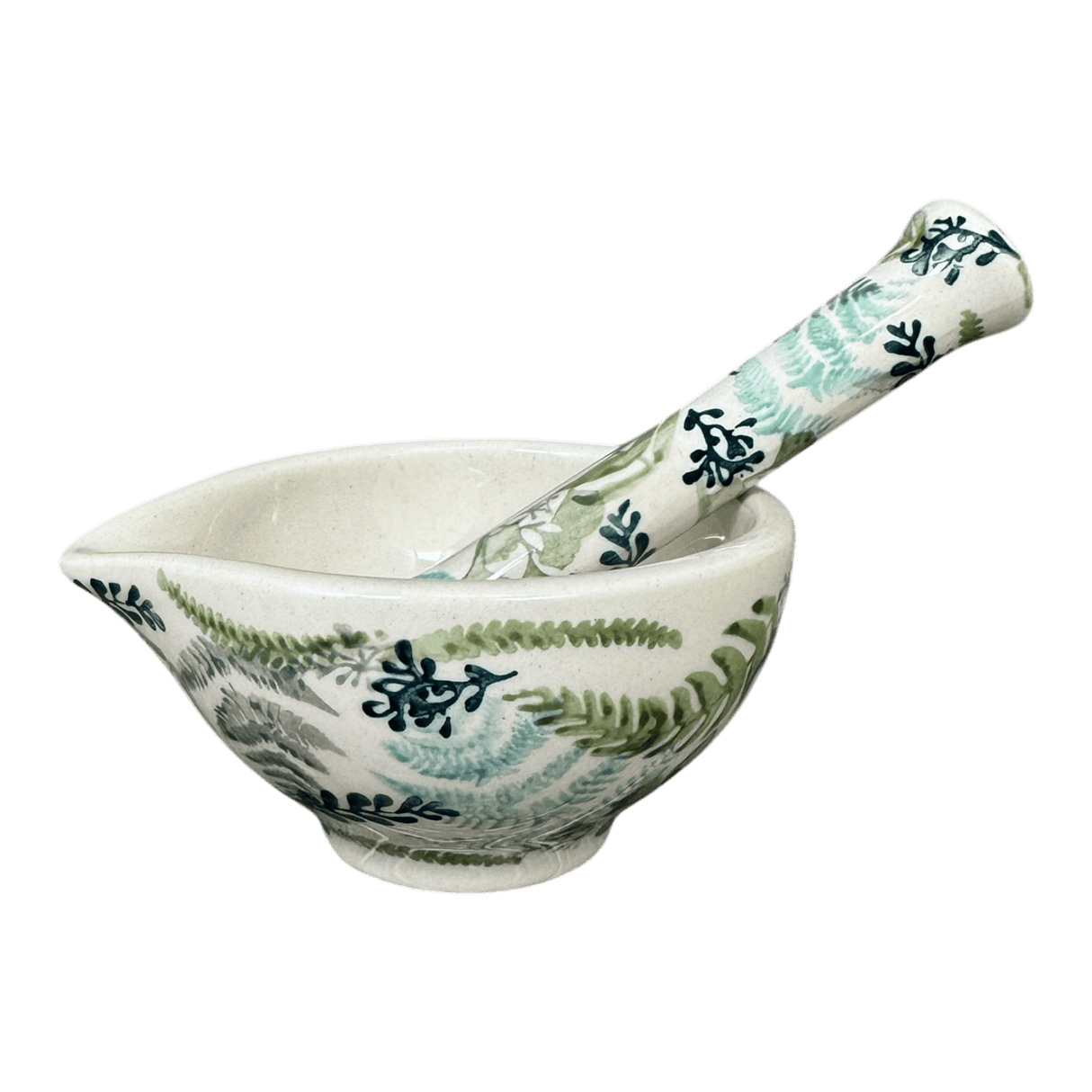 Mortar & Pestle Set in "Scattered Ferns" by Manufaktura | M0689S-GZ39