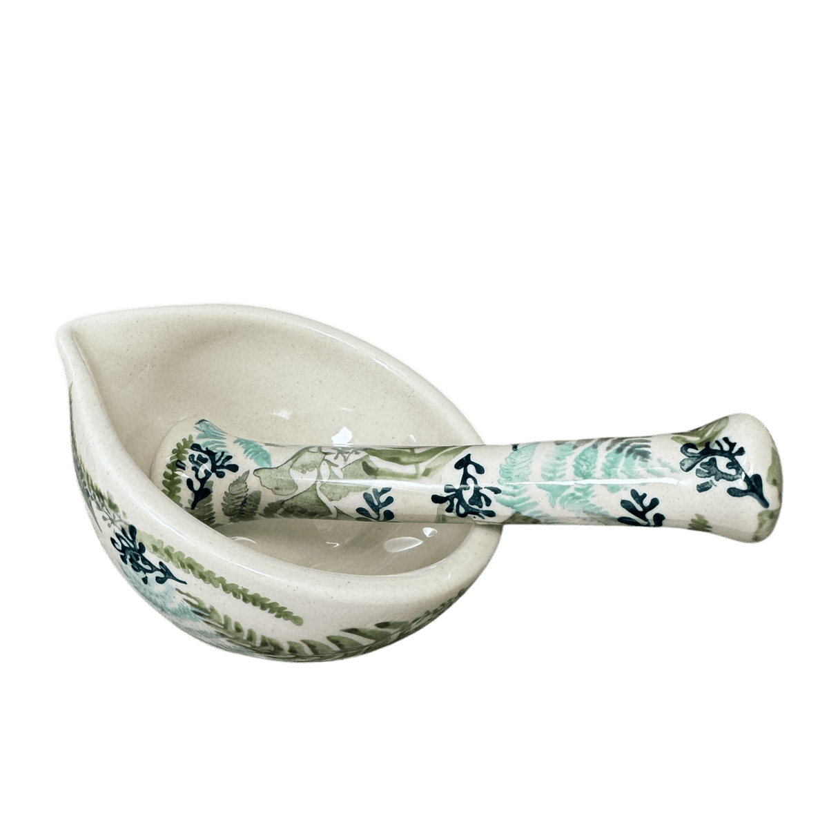 Mortar & Pestle Set in "Scattered Ferns" by Manufaktura | M0689S-GZ39