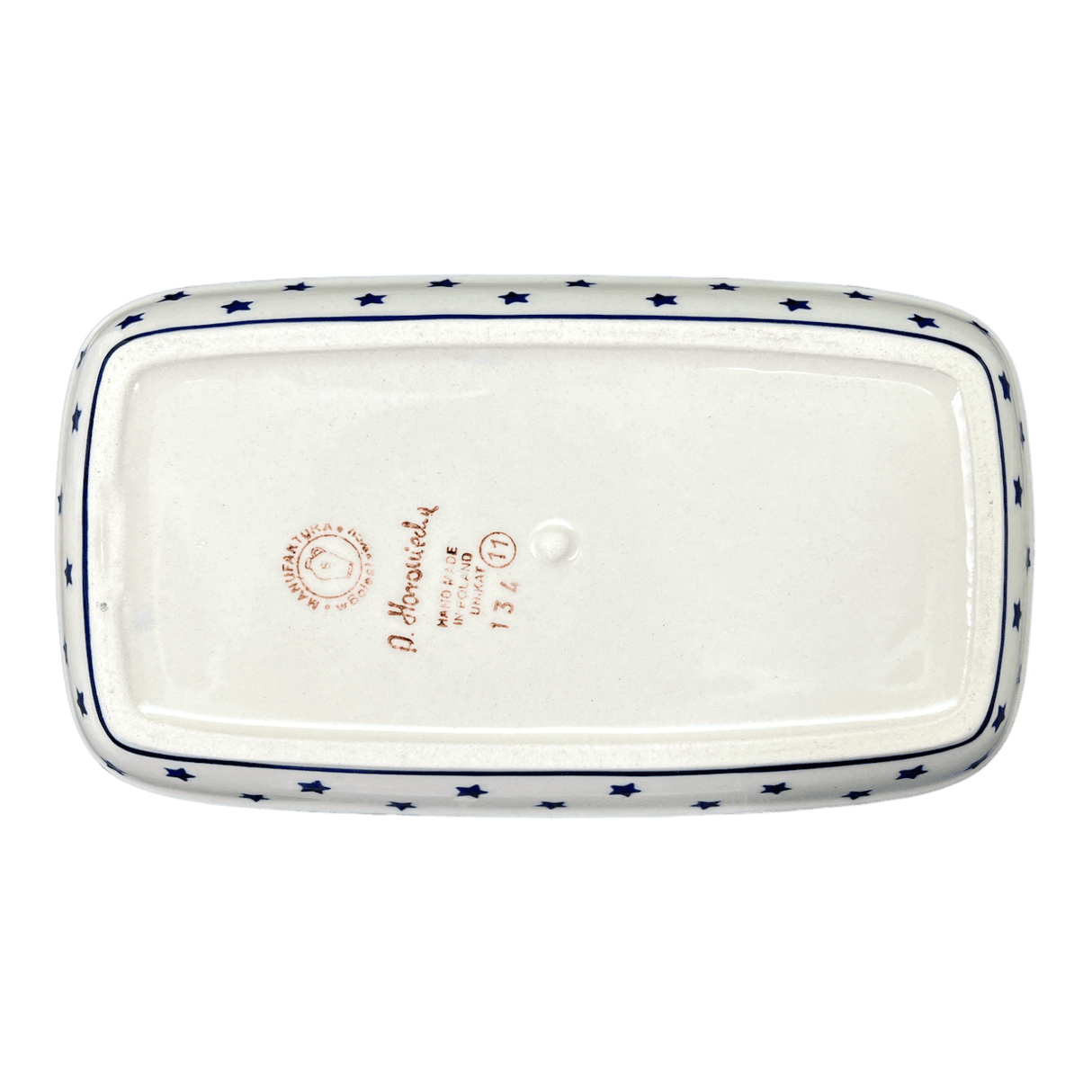 Butter Dish, American, 4" x 7.5" in "Winter's Eve" by Manufaktura | M074S-IBZ