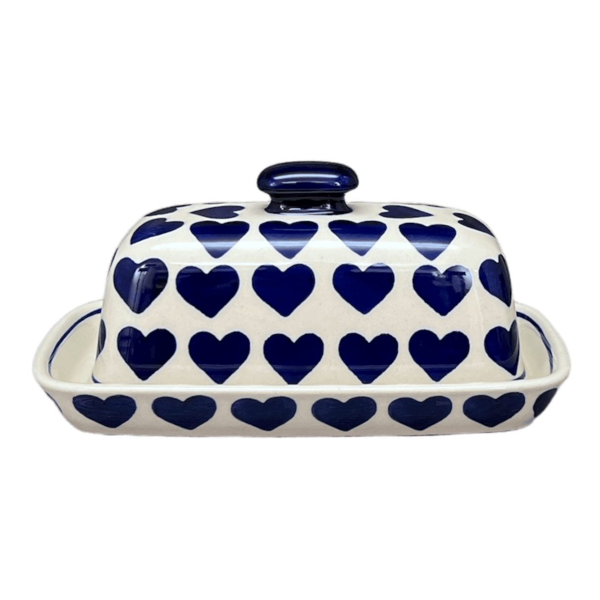 Butter Dish, American, 4" x 7.5" in "Whole Hearted" by Manufaktura | M074T-SEDU
