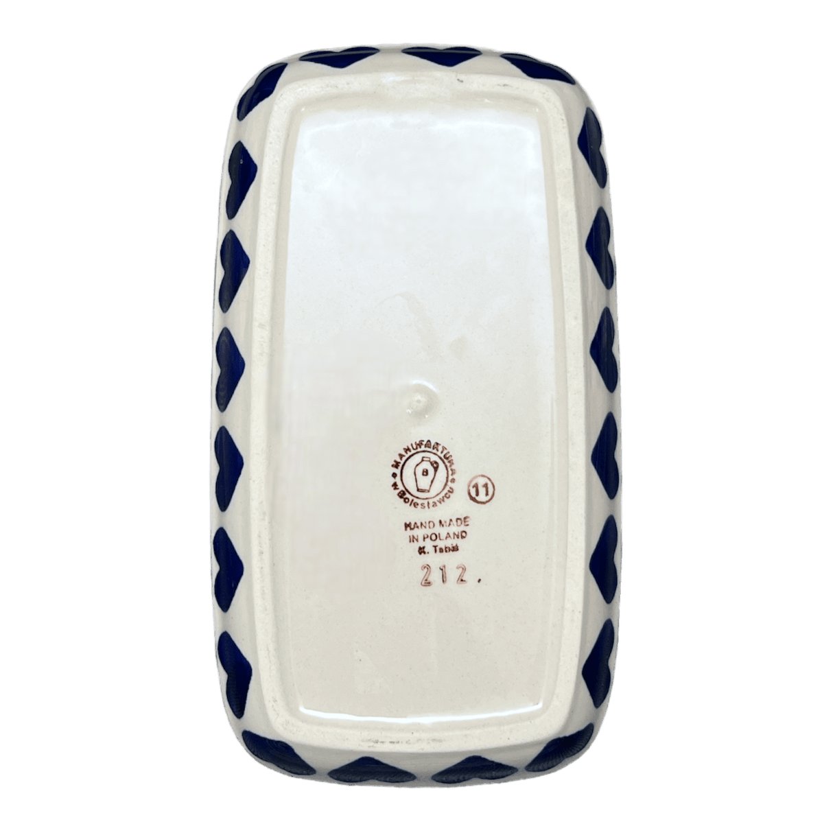 Butter Dish, American, 4" x 7.5" in "Whole Hearted" by Manufaktura | M074T-SEDU