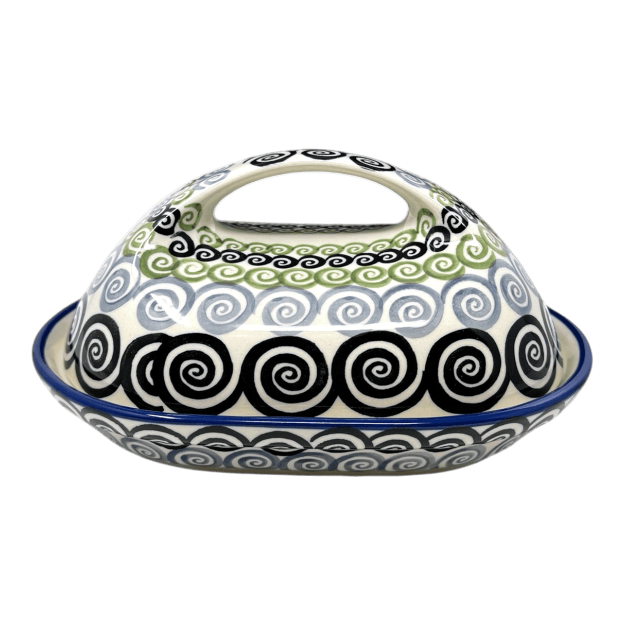 Butter Dish, Fancy, 5" x 7" in "Hypnotic Whirlpool" by Manufaktura | M077M-CGZC