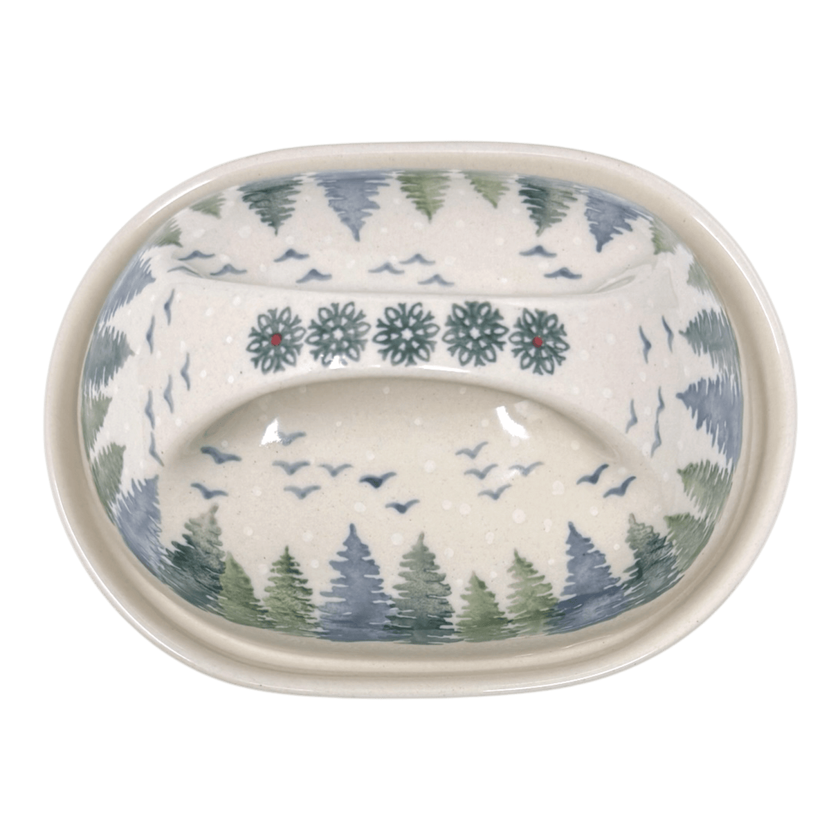 Butter Dish, Fancy, 5" x 7" in "Pine Forest" by Manufaktura | M077S-PS29