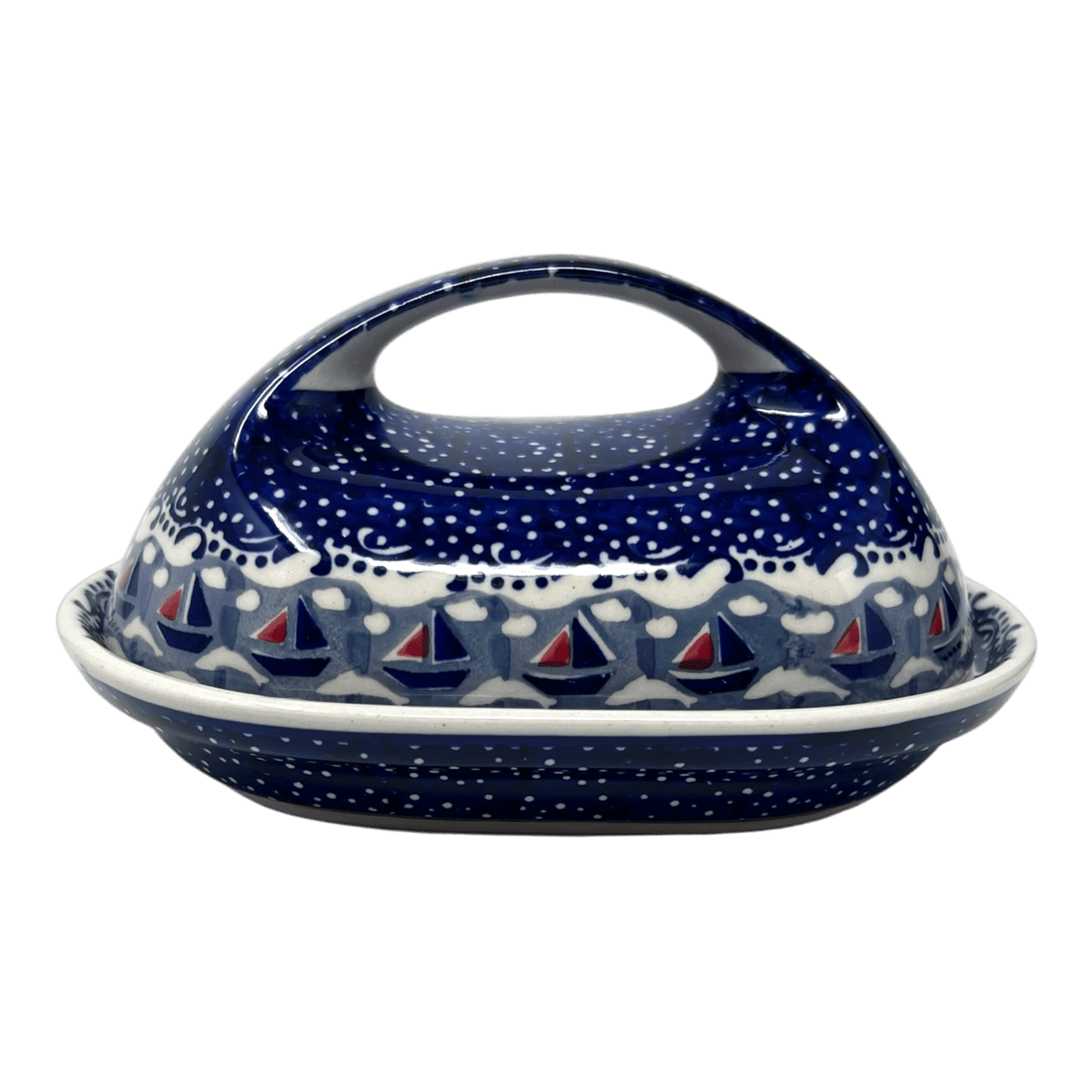 Butter Dish, Fancy, 5" x 7" in "Smooth Sailing" by Manufaktura | M077T-DPMA