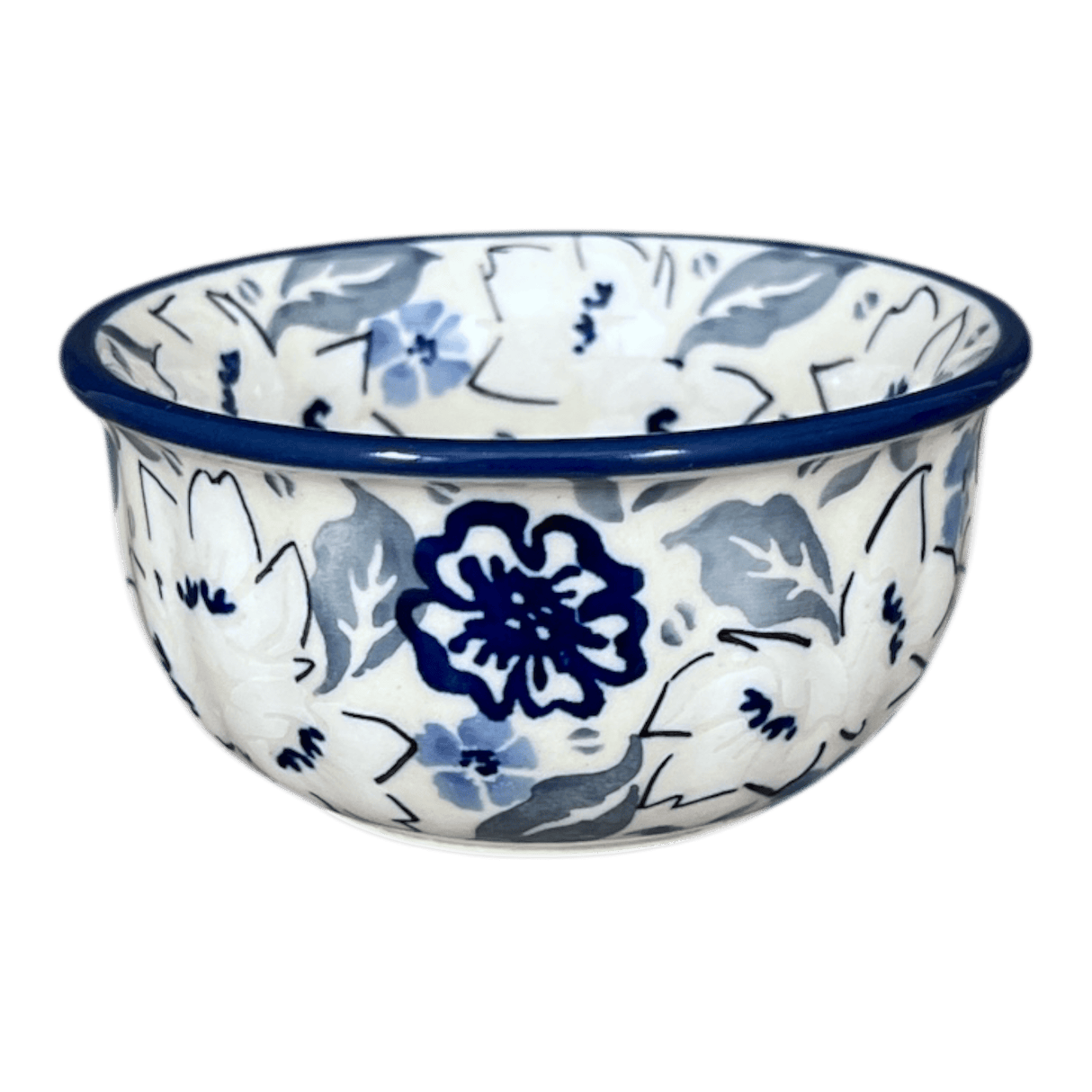 Bowl, Round, 3.5" in "Blue Polish Garden" by Manufaktura | M081S-JZ46