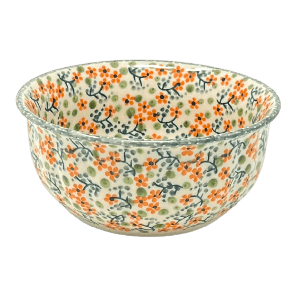 Bowl, Round, 5.5" in "Peach Blossoms" by Manufaktura | M083S-AS46