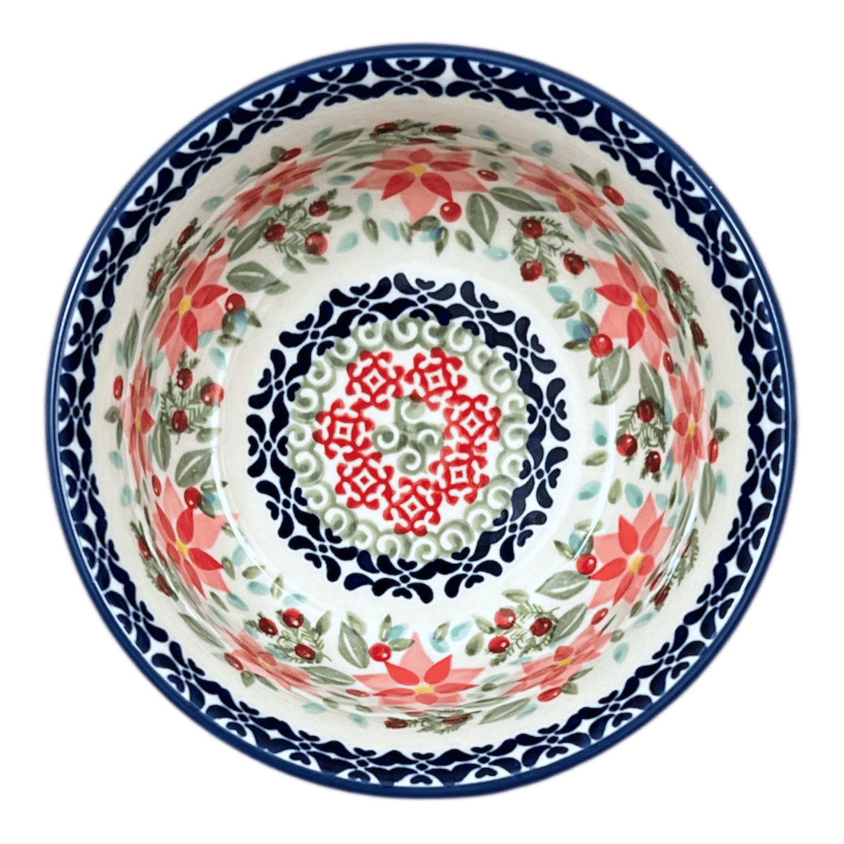 Bowl, Round, 5.5" in "Pink Poinsettia" by Manufaktura | M083S-PS14