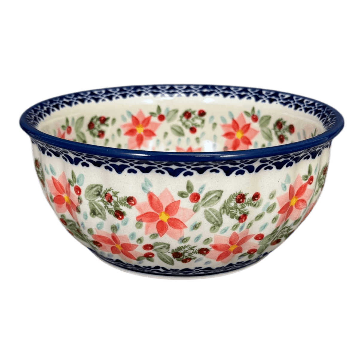 Bowl, Round, 6.5" in "Pink Poinsettia" by Manufaktura | M084S-PS14