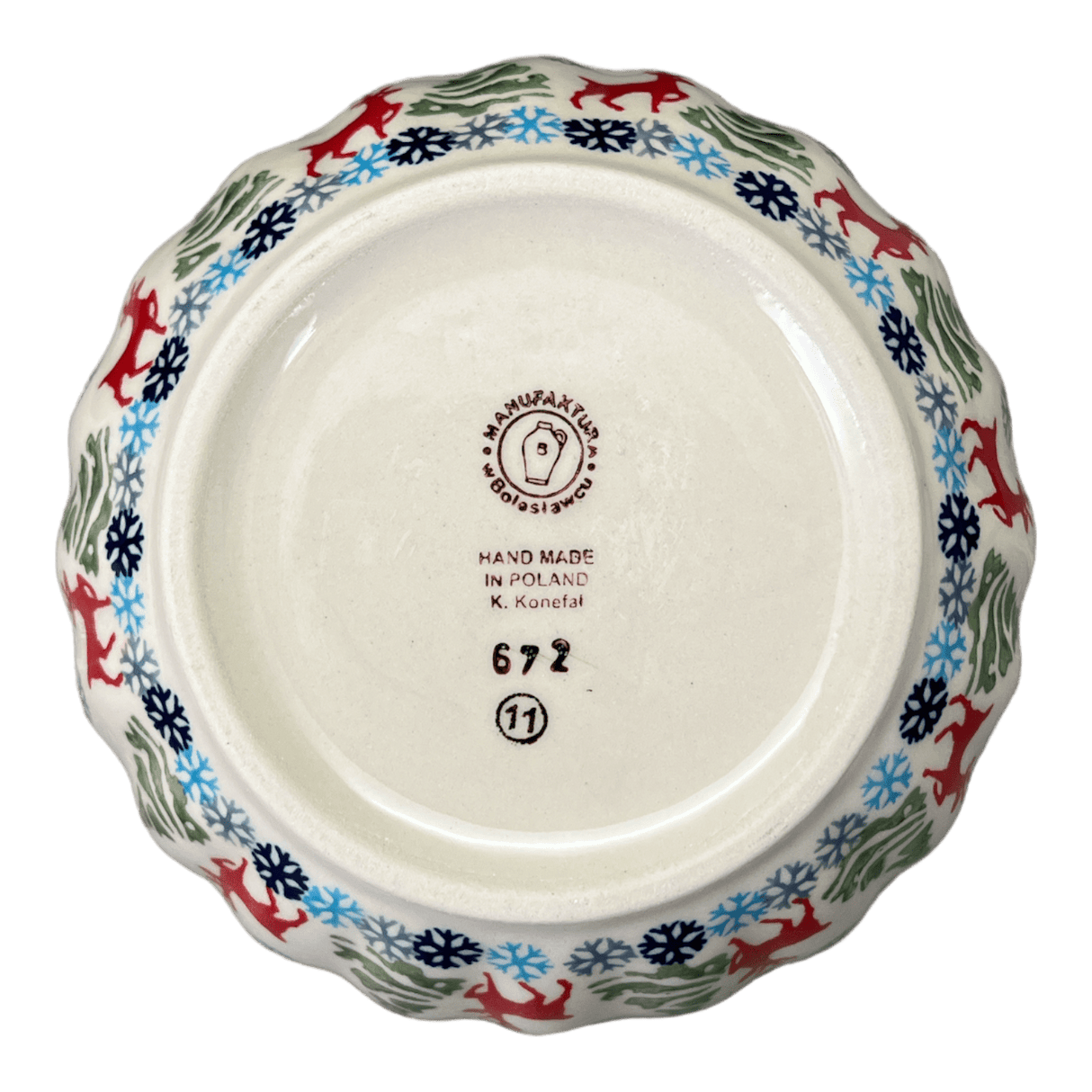 Bowl, Round, 6.5" in "Reindeer Games" by Manufaktura | M084T-BL07